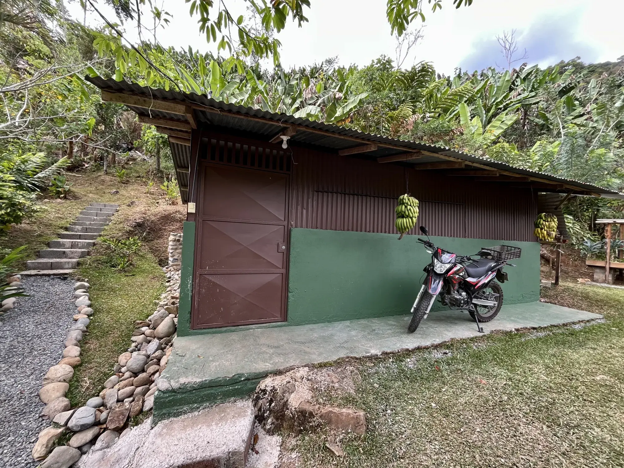 Storage bodega at the Costa Rica mountain estate