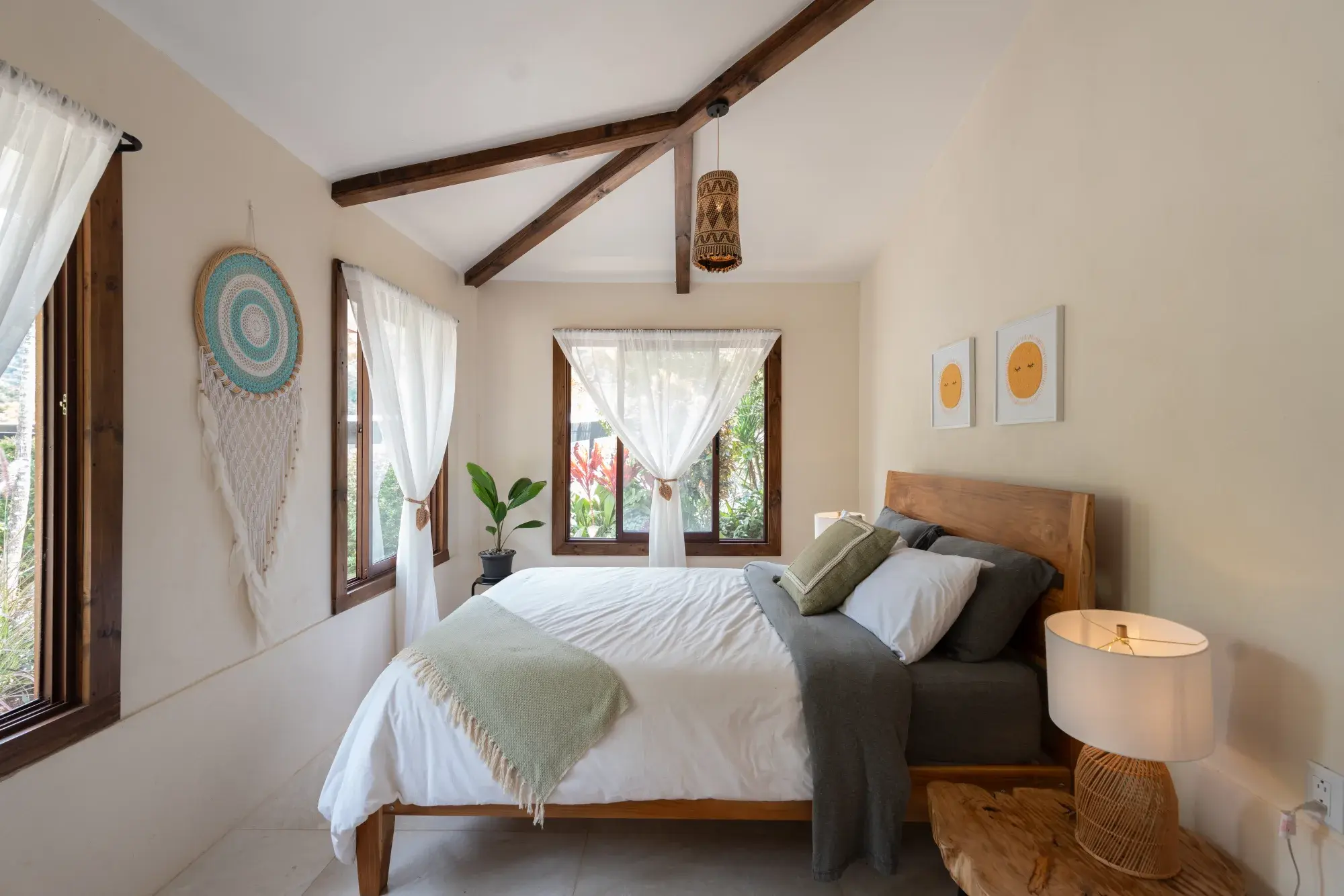 Guest bedroom in the main residence of the Costa Rica mountain estate