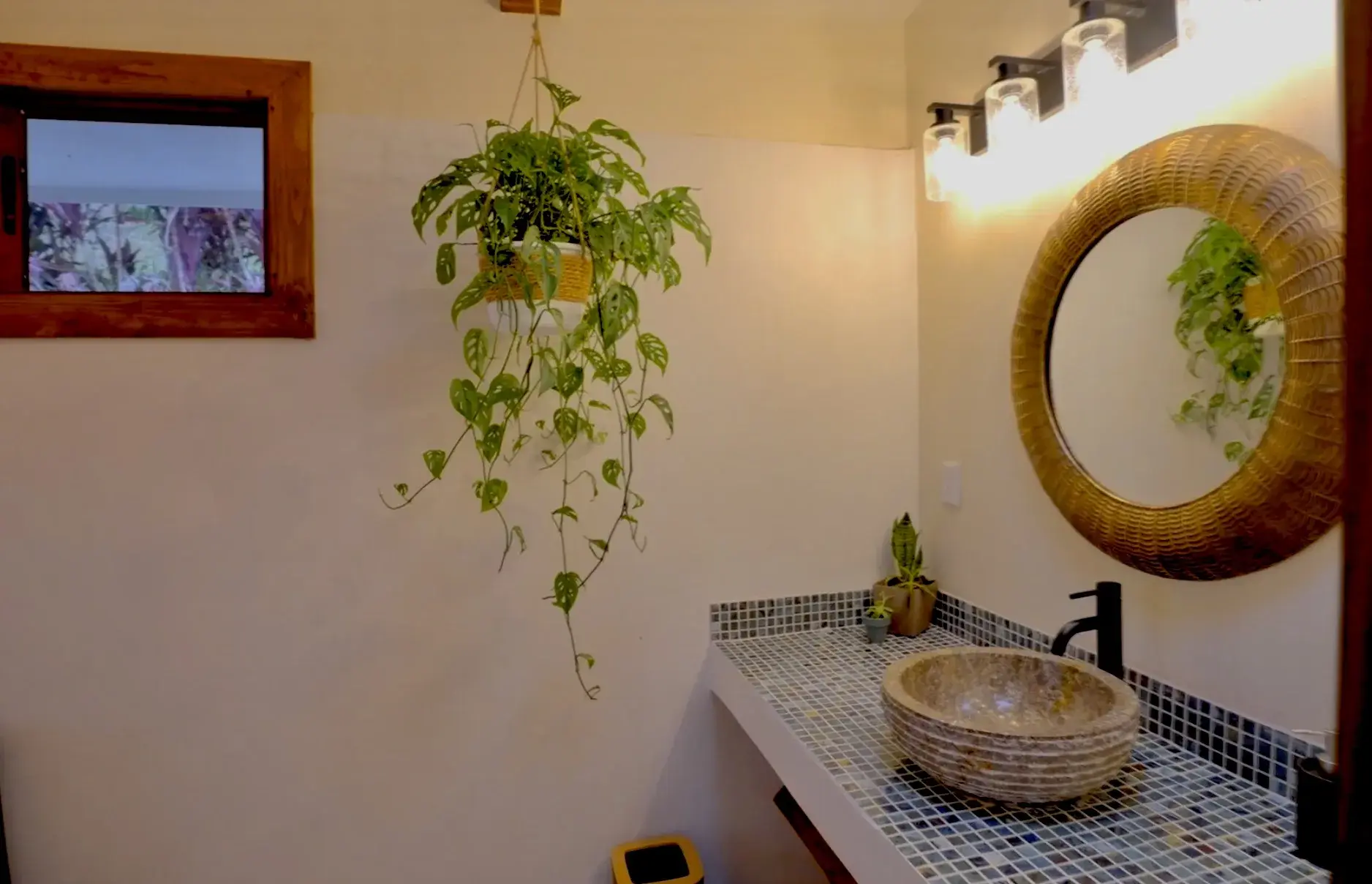 Renovated master bathroom in the Costa Rica luxury mountain home