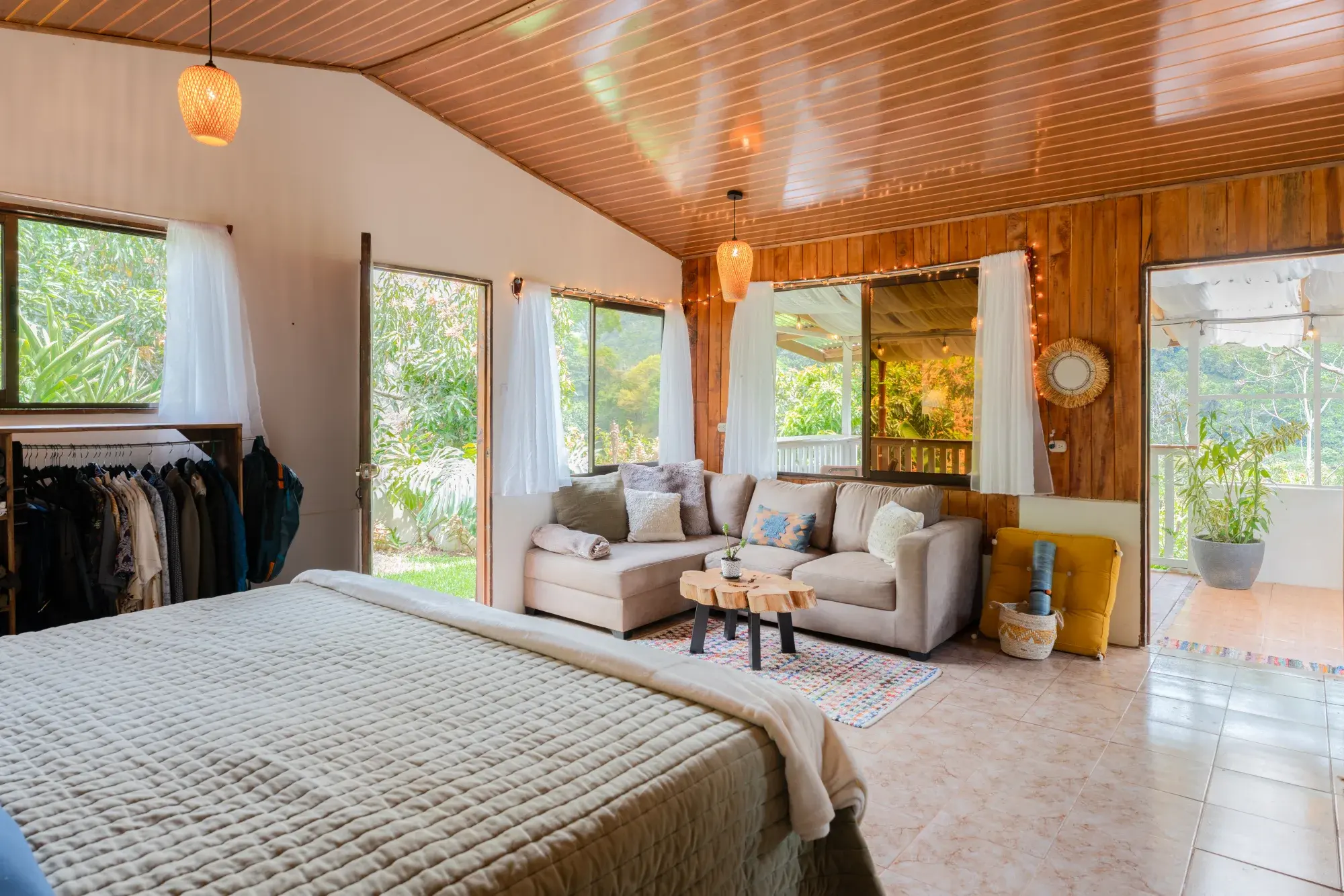 Studio cabin exterior at the Costa Rica mountain estate