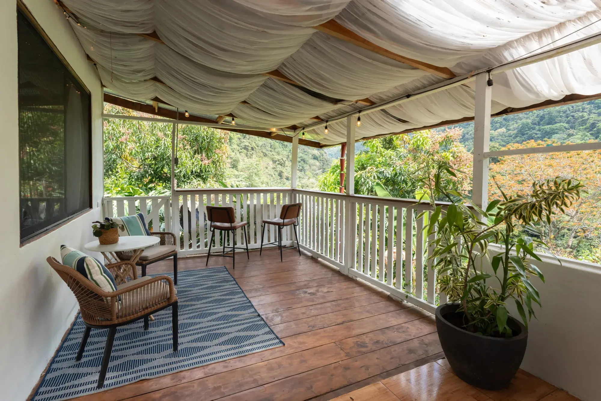Studio cabin bedroom at the mountain estate in Southern Costa Rica
