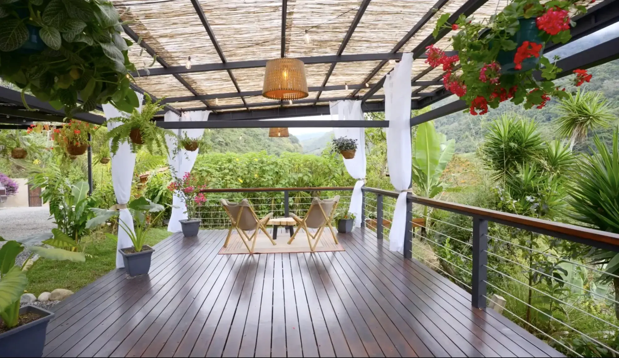 Open-air yoga and wellness deck at the Costa Rica mountain retreat