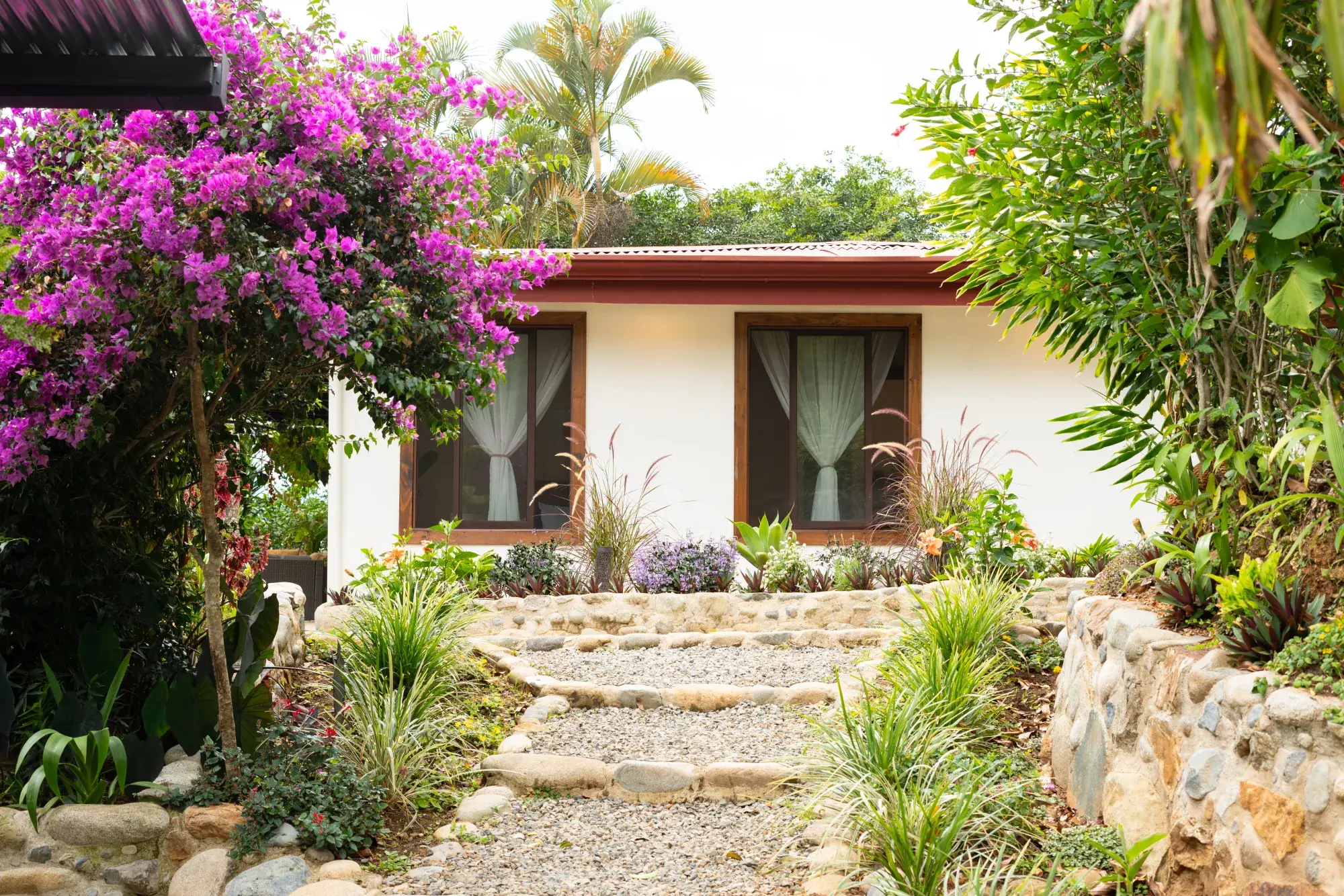 Front entrance of the luxury mountain estate near Dominical, Costa Rica