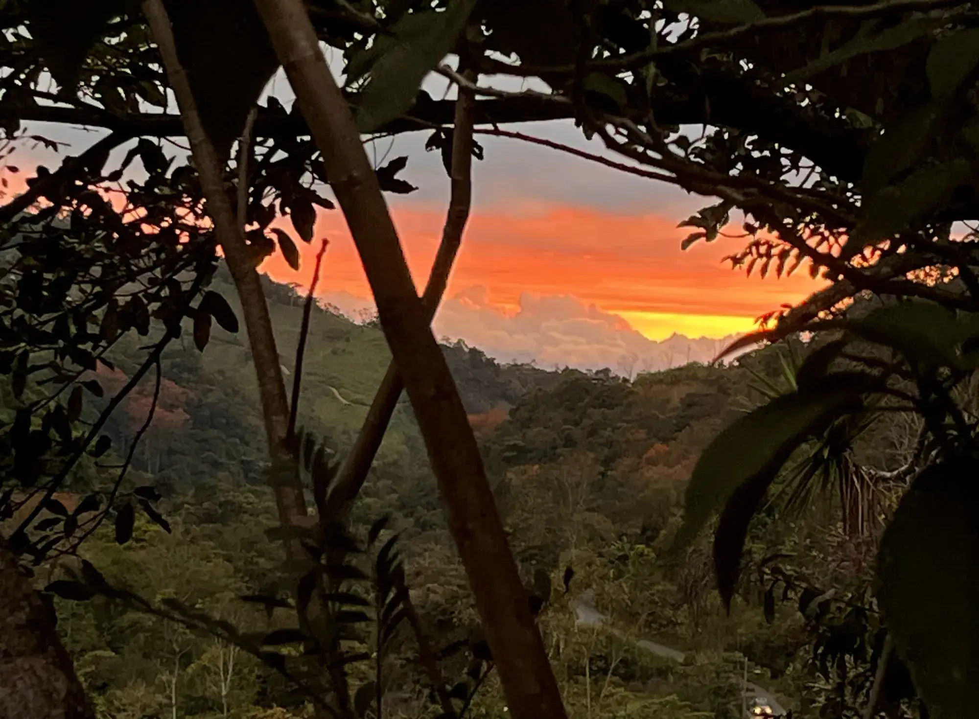 Tropical mountain scenery around the Pérez Zeledón estate, Costa Rica